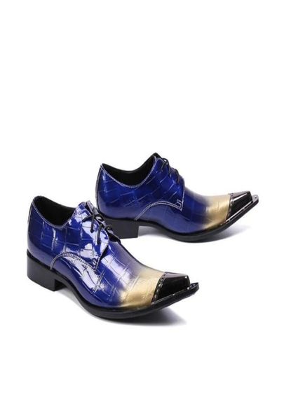 

spring autumn patent leather dress men shoes trend summer wedding mens metal pointed toe business casual party derby2242334, Black