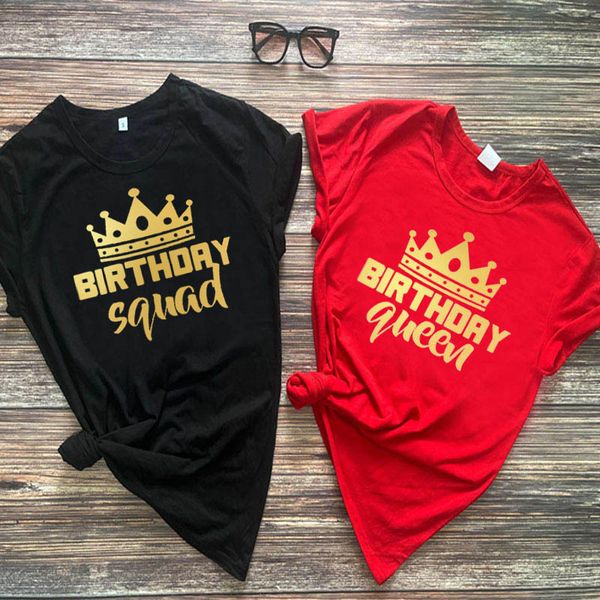 

women's tshirt birthday queen crown party women evjf tee shirt casual ladies basic ocollar short sleeved tshirt girl feminist clothes, White