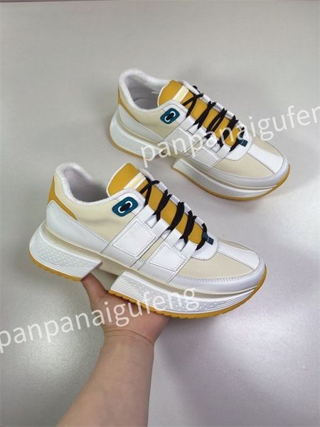 

2023 new men's sneakers designer white shoes triple leather printed sneaker platform women casual shoe, Black