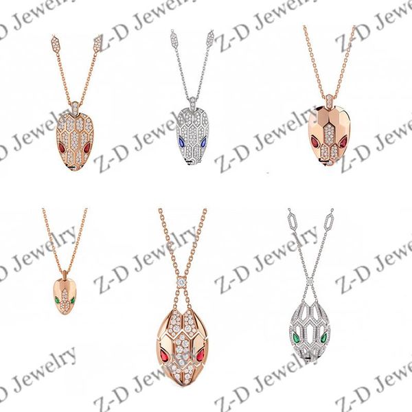 

necklaces 2022 new sterling silver 925 snake head pendant necklace charm woman luxury jewelry party birthday gift factory wholesale