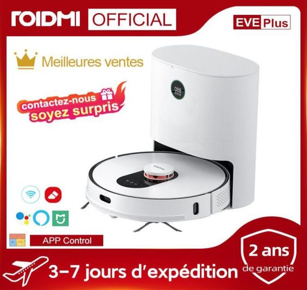 

robotic vacuums roidmi eve plus robot vacuum cleaner with smart dust collection 3 in1 mop cleaner for mi home app control google a9036566