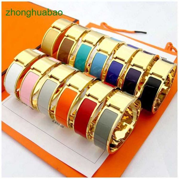

hemres designer bracelet charmed h silver bangles luxury brand gold bangle stainless steel bracelets designer for women fashion accessories, Black