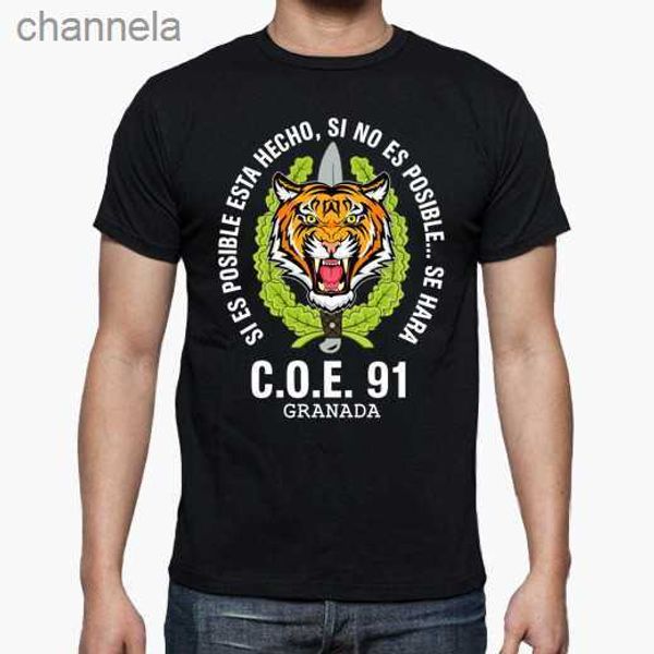 

men's t-shirts spanish legion coe 91 granada mod 1 special operations emblem t-shirt. summer cotton o-neck men's short sleeve t-sh, White;black