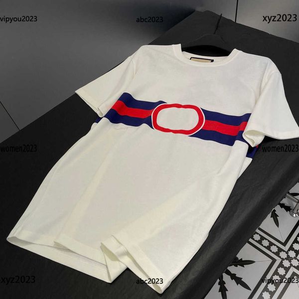 

summer tees designer woman t-shirt size s-l lady short sleeve blue red stripe print female new arrival may20, White