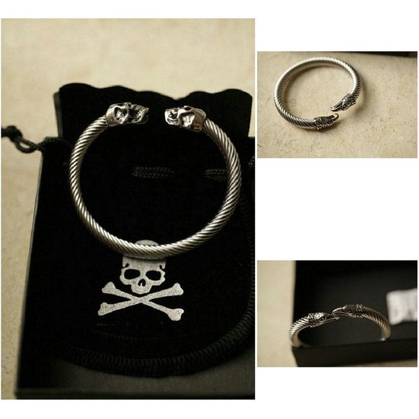 

bangle 2022 mmj skull ghost head eagle head titanium steel bracelet sl02, Black