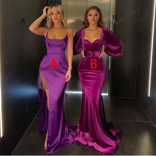 

new elegant puff sleeves velour evening dresses floor length sweetheart lady prom gowns 2023 long formal dresses, Black;red