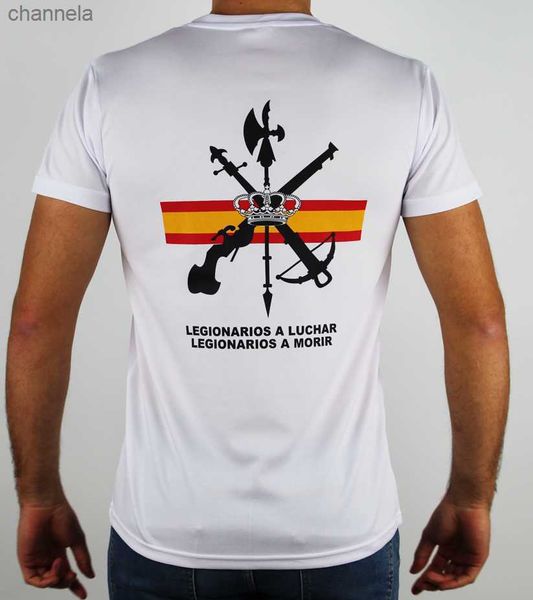 

men's t-shirts legion fight legion die. legion espanola. spanish foreign legion emblem t-shirt. summer cotton o-neck short sleeve mens, White;black