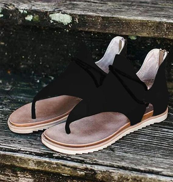 

2021 summer beach women flat sandals slides chaussures femme clog plus casual flip flops shoes woman 028610171, Black