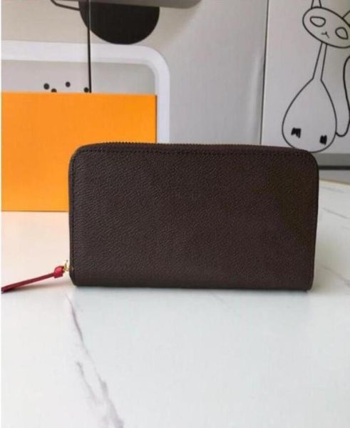 

2022 new wallet womens iconic fashion long wallets coin purse card case holder brown waterproof canvas white m607425781446, Red;black