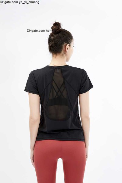 

women quick dry sports yoga shirt short sleeve breathable exercises yoga gym running fitness tshirts sportswear