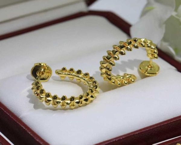 

fashion brand luxurious new gold rivet nail ear ring women039s earrings street gorgeous style beads movable selling jewelry1999799, Silver