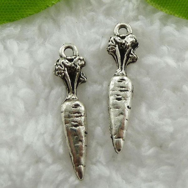 

other 240 pieces antique silver raphanus sativus charms 25x6mm #837