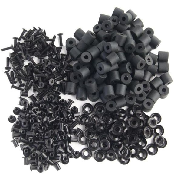 

100pcs chicago screw long post flat headed with metal countersunk finishing washer thick rubber washer for diy kydex holster3927675