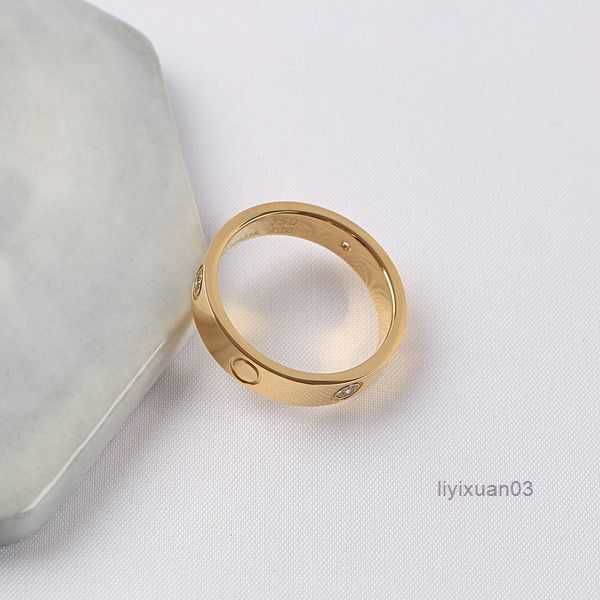 

love rings womens ring couple jewelry band titanium steel with diamonds casual fashion street classic gold silver rose optional 9 ccwh