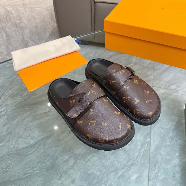 

cosy flat comfort clogs cacao brown slipper women men patent flower canvas adjustable strap anatomic footbed ultra-light micro outsole big s, Black