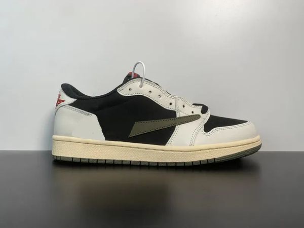

ts basketball shoes og jumpman 1s low olive outdoor sneakers with original box