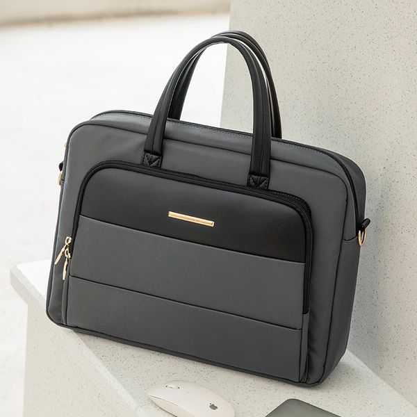 

briefcases pu leather women lapbag notebook carrying case briefcase for 13.3 14 15.6 inch men handbags shoulder 230520