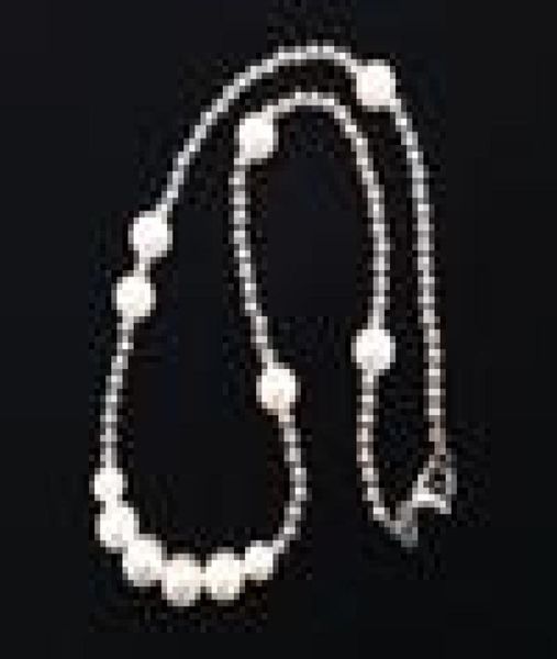 

4 length new guys stainless steel peal ball beads mens choker chain necklace 1822 inches hip hop rapper jewelry for men guys whol2330880, Silver