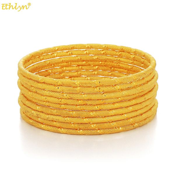 

bangle ethlyn fashion gold color bangles bracelets sets for ladies wedding party jewelry sets of 9pcs my127, Black