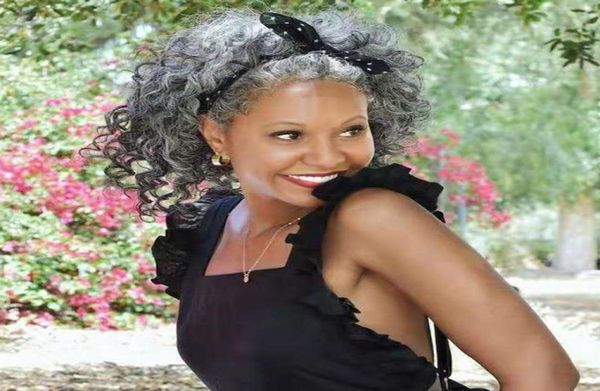 

woman hair extensions clip ponytail black blonde mixed various colours grey hair ponytail bun gray curly human hair2264384