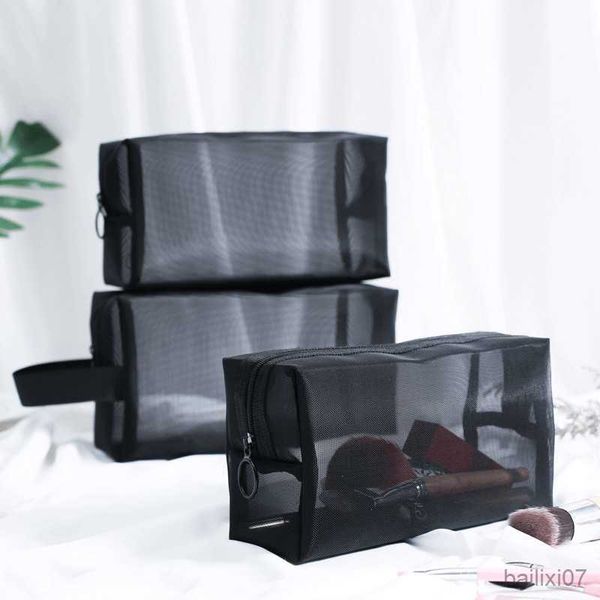 

cosmetic bags cases portable mesh transparent cosmetic bag makeup case women travel zipper make up organizer wash toiletry beauty storage ba