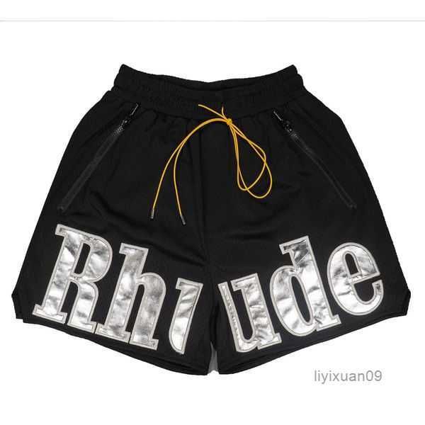 

designer shorts rhude summer fashion beach pants men street wear red blue black purple mens short 2 xsyr, White;black