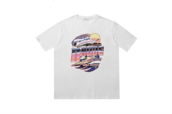 

2023 men t shirt short sleeve rhude tess designer casual fashion printed short-sleeved t-shirt clothing manufacturers, White;black