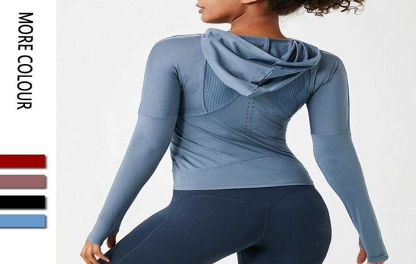 

women039s sports long sleeve yoga outfits dress slim casual workout hoodie quick drying breathable tights running fitness g1087397, White;red