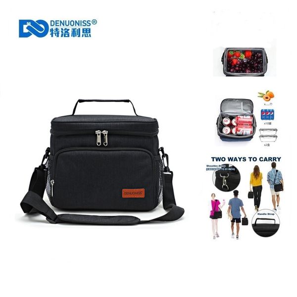 

ice packsisothermic bags denuoniss portable office lunch bag waterproof tote cooler handbag insulated thermal for food bento pouch dinner co
