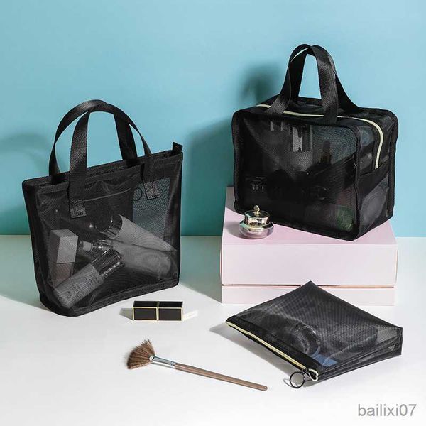 

cosmetic bags cases fashion transparent cosmetic bag black wash cosmetics storage organizer pouch big capacity travel women makeup bags pouc