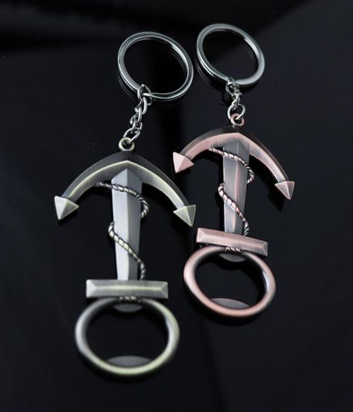 

new popular mens party practical bottle opener keychain gold plated key chain ring for whole8545313, Silver