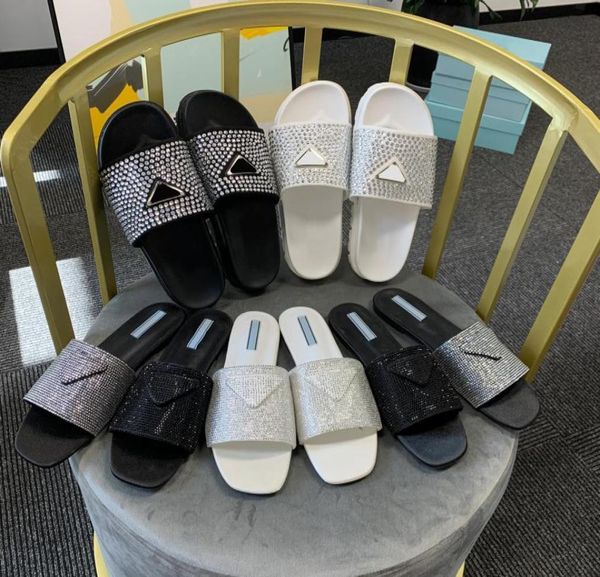 

classic ladies diamond satin sandals ladie muller slippers high heels flat diamond sandal rubber soles casual fashion party size 39502342, Black