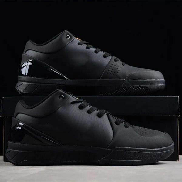 

mamba 4 protro mambacita basketball shoes men black metallic gold bright designer mens trainers sports outdoor sneakers