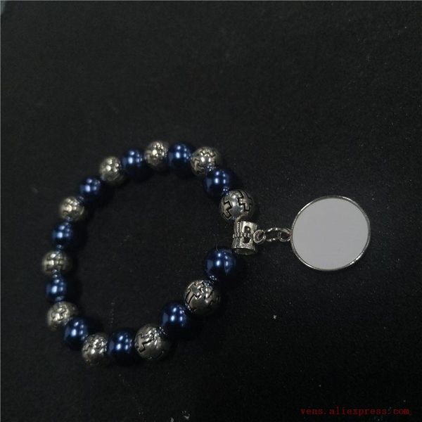 

bangle sublimation blank bead cross bracelets for women transfer printing bracelet jewelry diy consumables 15pcs/lot, Black