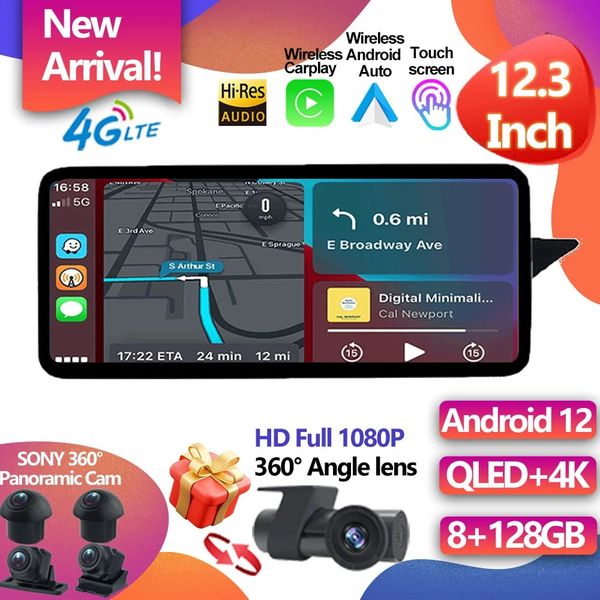 

for benz e w212 2009-2016 12.3 inch android 12 rhd car screen accessories auto carplay monitors speacker radio multimedia player