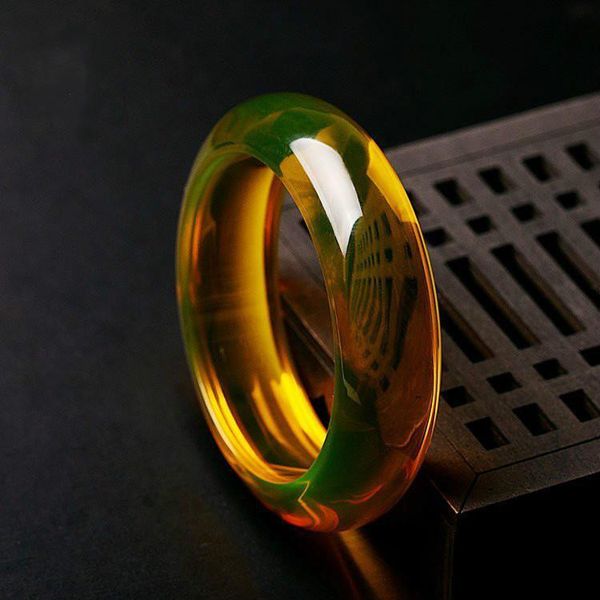 

bangle natural mexico blue amber bangles for women men genuine certified amber fine jewelry bangle gift for ladies bracelet accessories, Black