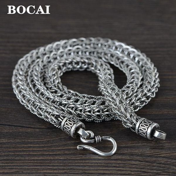 

necklaces 2022 new real solid s925 pure silver fashion necklace for men water ripple chain thai silver s hook
