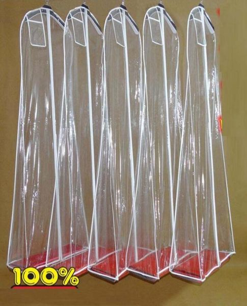 

transparent wedding dress dust cover omniseal extra large pvc 1805810cm wedding garment bag skirt clothes cov4106870, White