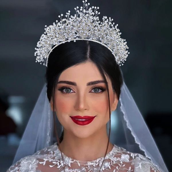 

accessories beautiful wedding accessorie royal crown silver plated rose gold party hand made classic style extravagant luxurious princess he