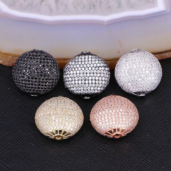 

crystal 5pcs zyz1830004 micro pave cz copper beads mix color round ball beads fit fashion bracelet jewelry findings diy spacer beads