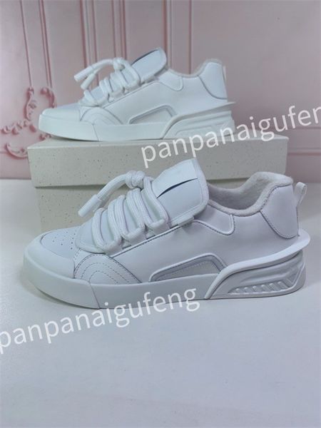 

new luxury men sneakers designer white shoes triple leather printed sneaker platform women casual shoe, Black