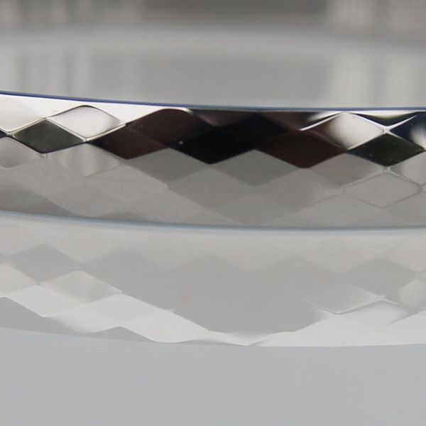 

bangle 6mm width classic facet hi tech tungsten bangle silver tone, Black