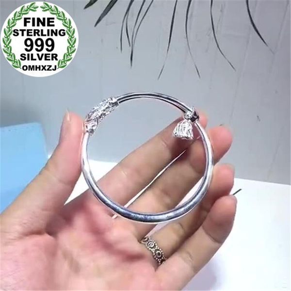 

bangle new lotus root love s999 sterling silver lady bracelet elegant temperament pushpull round tube bracelet engagement jewelry gift, Black