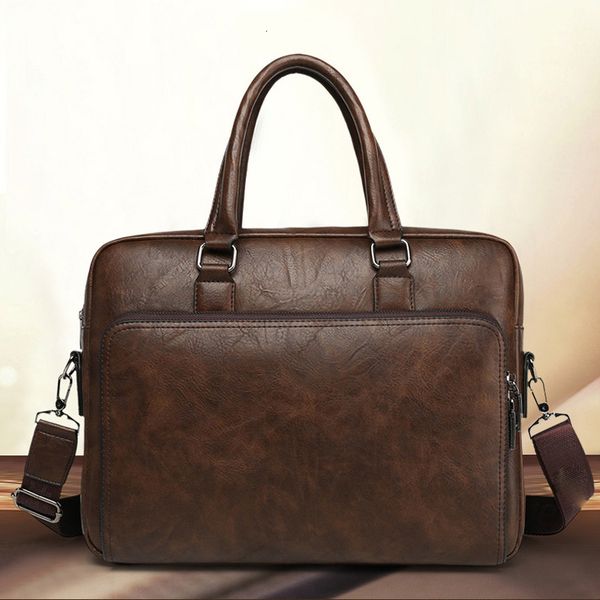 

briefcases men briefcases bag for 14 inch lapbusiness travel bags handbags leather office shoulder bags for man 230520
