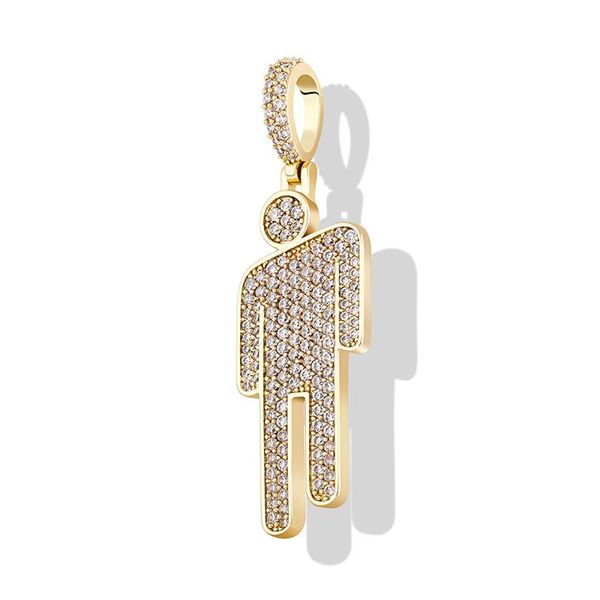

necklaces hiphop cubic zirconia cartoon villain pendant gold/silver/rose gold color pendants with chains necklaces for men