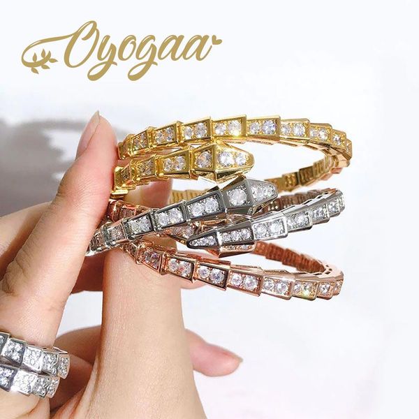 

bangle oyogaa new couple bracelet iced micro pave cubic zirconia bracelet fashion jewelry gift for women anniversary birthday gift, Black