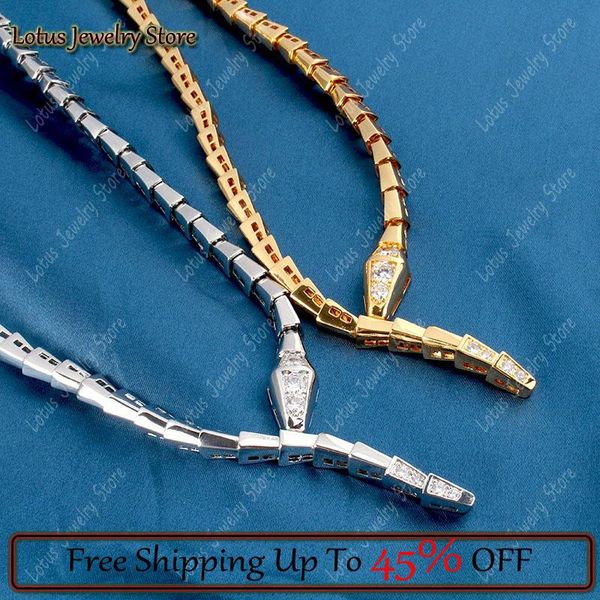 

necklaces 2022 new european and american retro head and tail diamond snake necklace for women's banquet wedding luxury jewelry couple g, Silver