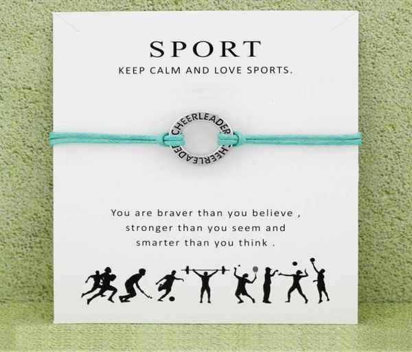 

fashion cheerleader cheer mom baseball softball basketball soccer hockey volleyball sports charm card bracelets women men jewelry 1871886, Golden;silver