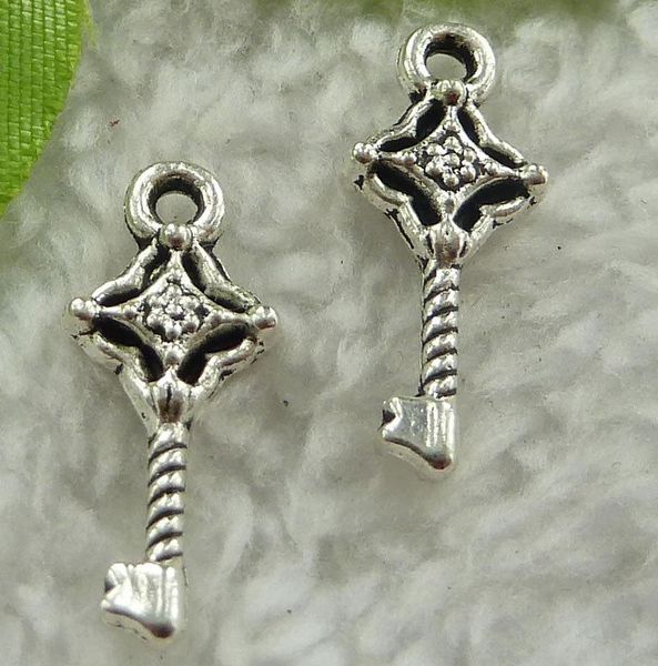 

other 400 pieces antique silver key charms 20x8mm #2380