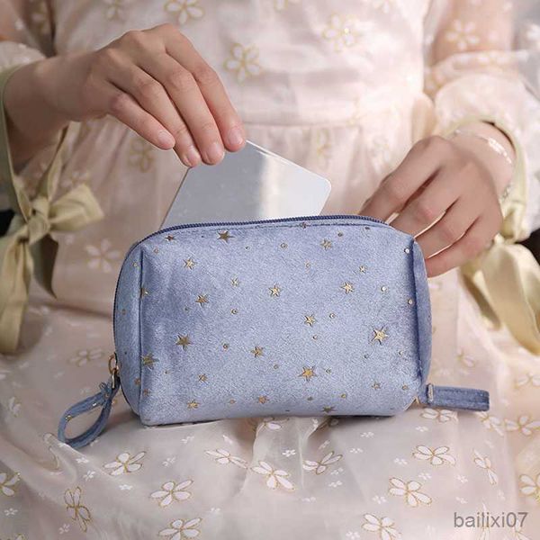 

cosmetic bags cases women toiletry beauty make up case pouch portable cosmetic bag girl velvet makeup bag organizer soft girl lipstick stora